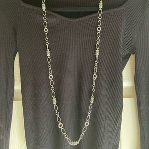 John Medeiros Oval Link Necklace with iridescent pearls